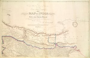 Mapa Indie, 1822